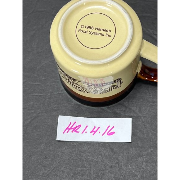 Vintage Hardees Coffee Tea Mug Rise and Shine Homemade Biscuits 1986 Farmhouse - Picture 7 of 7